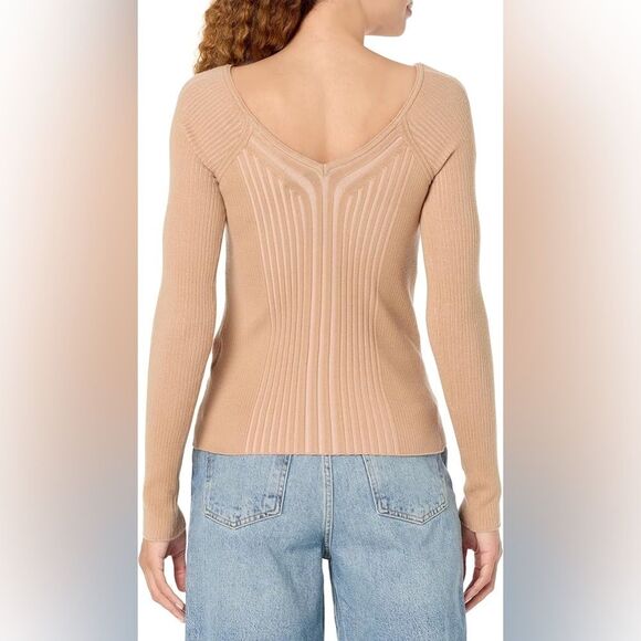 Guess Allie V-Neck Long Sleeve Sweater - Picture 2 of 9